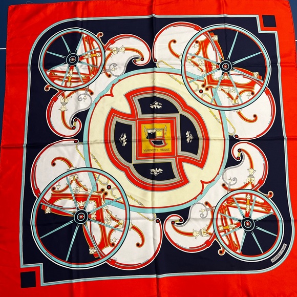Hermes Accessories - Hermes 100% Silk Scarf - EUC with COA